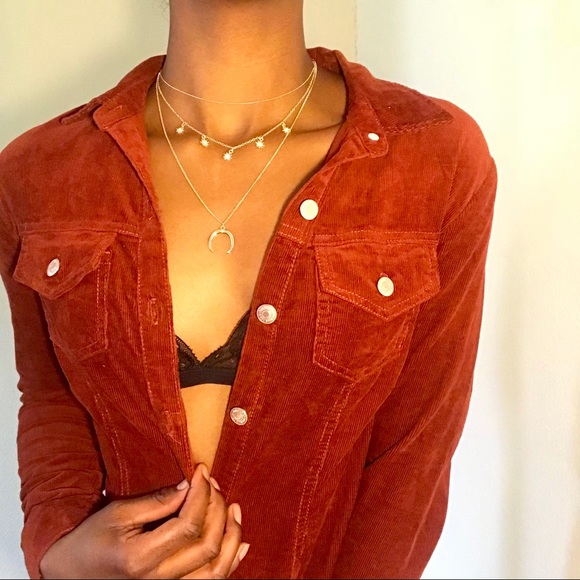 fall rust colored button down dress - Picture 2 of 3